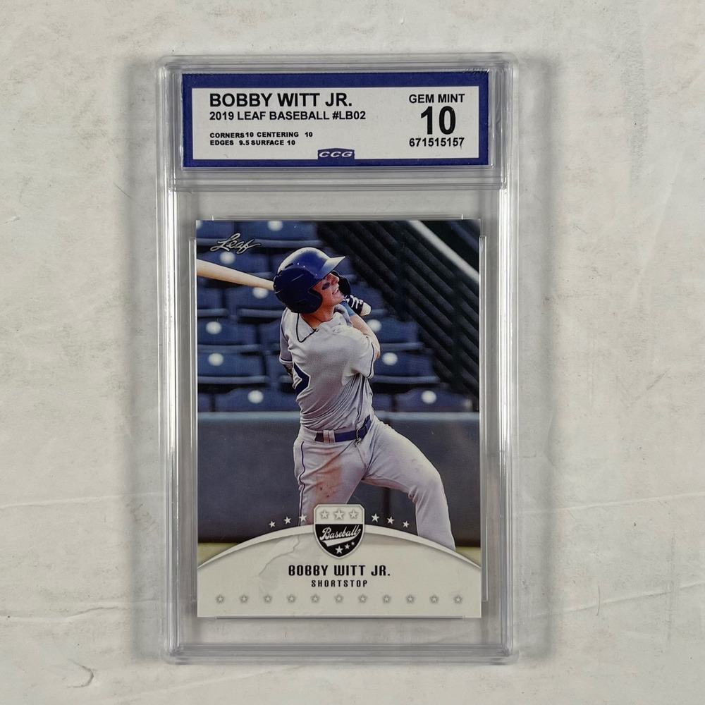 Bobby Witt Jr 2019 Leaf Baseball CCG 10 Gem Mint Rookie Card RC Kansas City